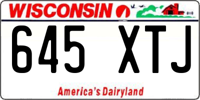 WI license plate 645XTJ