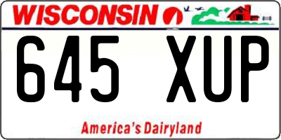 WI license plate 645XUP