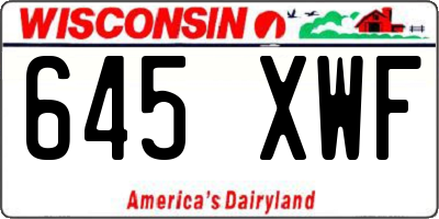 WI license plate 645XWF