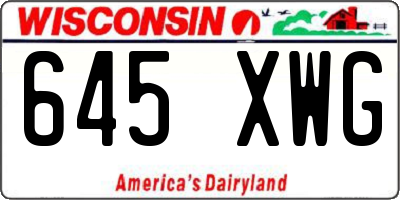 WI license plate 645XWG