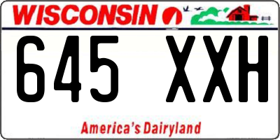 WI license plate 645XXH