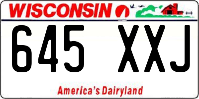 WI license plate 645XXJ