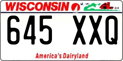 WI license plate 645XXQ