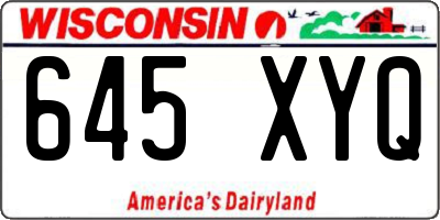 WI license plate 645XYQ