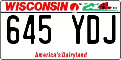 WI license plate 645YDJ