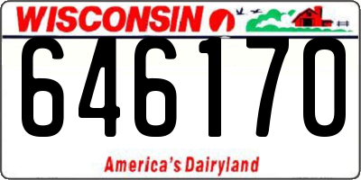 WI license plate 646170