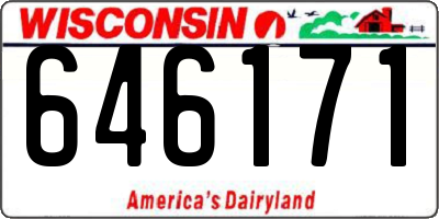 WI license plate 646171