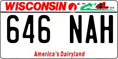 WI license plate 646NAH