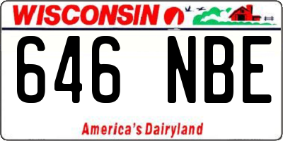 WI license plate 646NBE