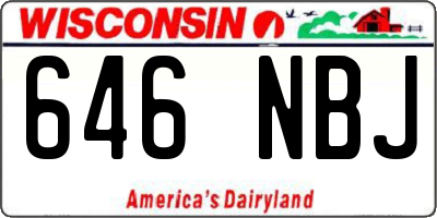 WI license plate 646NBJ