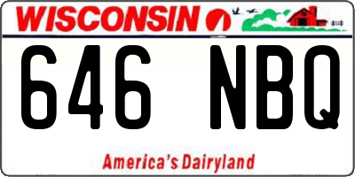 WI license plate 646NBQ