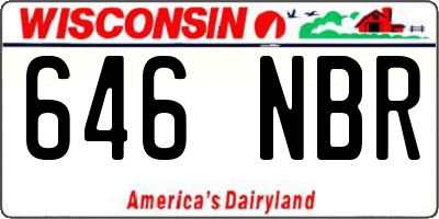 WI license plate 646NBR
