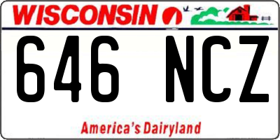 WI license plate 646NCZ