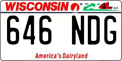 WI license plate 646NDG