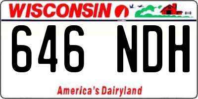 WI license plate 646NDH