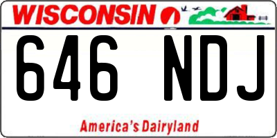 WI license plate 646NDJ