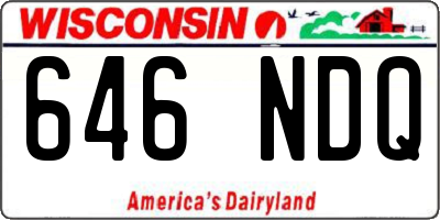 WI license plate 646NDQ