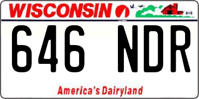 WI license plate 646NDR