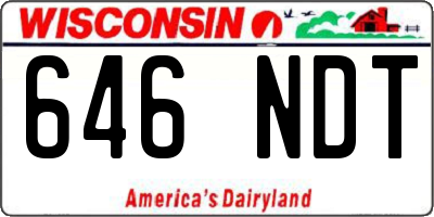 WI license plate 646NDT