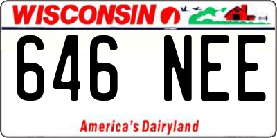 WI license plate 646NEE
