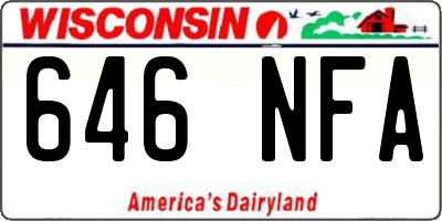 WI license plate 646NFA