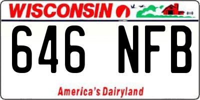 WI license plate 646NFB