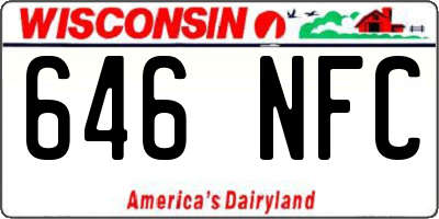WI license plate 646NFC
