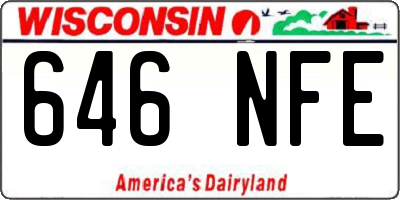 WI license plate 646NFE