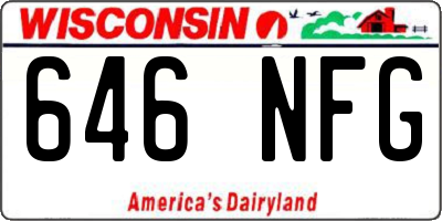 WI license plate 646NFG