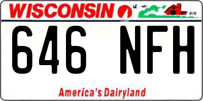 WI license plate 646NFH