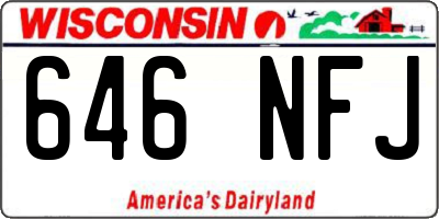 WI license plate 646NFJ