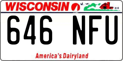 WI license plate 646NFU