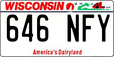 WI license plate 646NFY