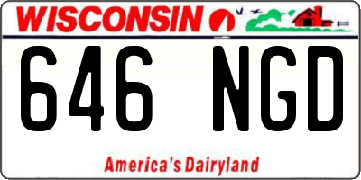 WI license plate 646NGD