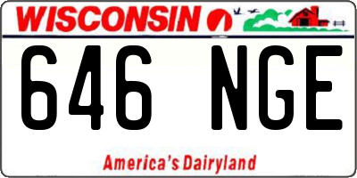 WI license plate 646NGE