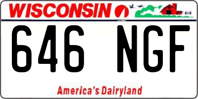 WI license plate 646NGF