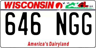 WI license plate 646NGG