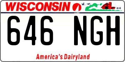WI license plate 646NGH