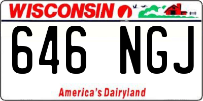 WI license plate 646NGJ