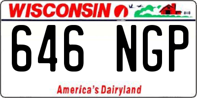 WI license plate 646NGP