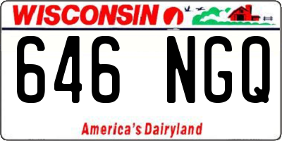 WI license plate 646NGQ