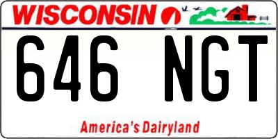 WI license plate 646NGT