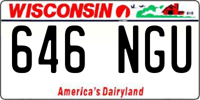 WI license plate 646NGU