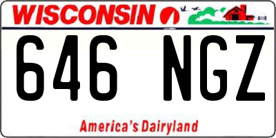 WI license plate 646NGZ