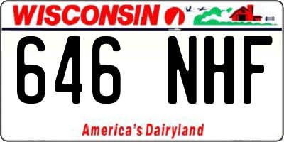 WI license plate 646NHF