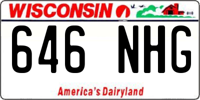 WI license plate 646NHG