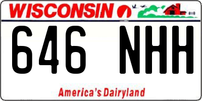 WI license plate 646NHH