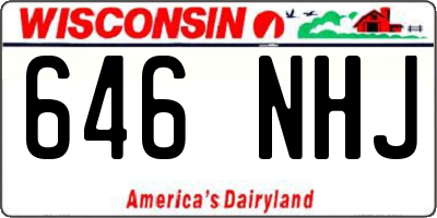 WI license plate 646NHJ