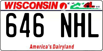 WI license plate 646NHL