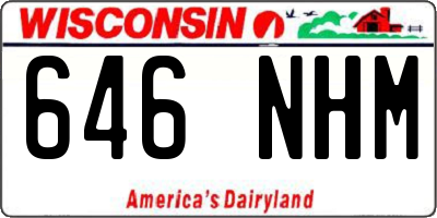 WI license plate 646NHM